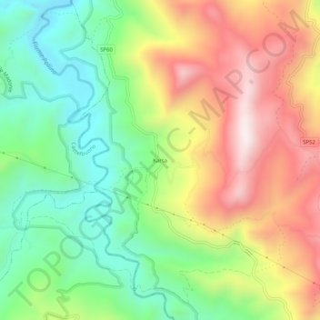 Mappa topografica Karsa, altitudine, rilievo