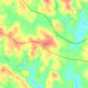 Mappa topografica Eastanollee, altitudine, rilievo