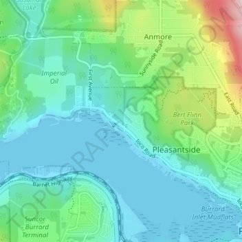Mappa topografica Ioco, altitudine, rilievo
