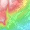 Mappa topografica Les Grattes, altitudine, rilievo