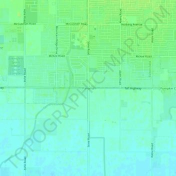 Mappa topografica Panama, altitudine, rilievo