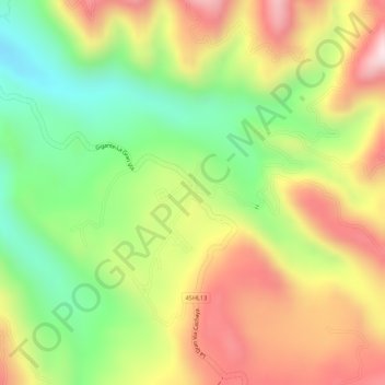 Mappa topografica La Gran Via, altitudine, rilievo