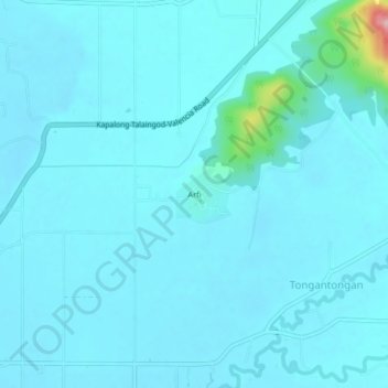 Mappa topografica Arfi, altitudine, rilievo