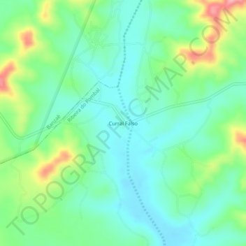 Mappa topografica Curral Falso, altitudine, rilievo