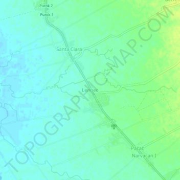 Mappa topografica Lennec, altitudine, rilievo