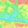 Mappa topografica Pont Odet, altitudine, rilievo