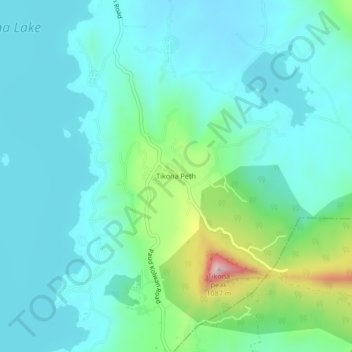 Mappa topografica Tikona Peth, altitudine, rilievo