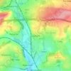Mappa topografica Litchard, altitudine, rilievo