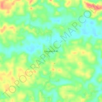 Mappa topografica Dayuma el 40, altitudine, rilievo