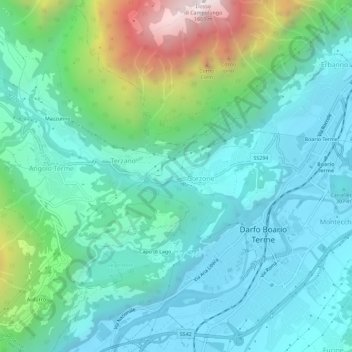 Mappa topografica Sciano, altitudine, rilievo