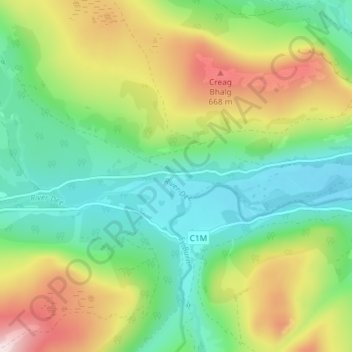 Mappa topografica Claybokie, altitudine, rilievo