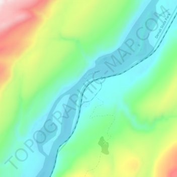 Mappa topografica Curry, altitudine, rilievo