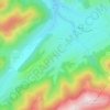 Mappa topografica Montaillou, altitudine, rilievo