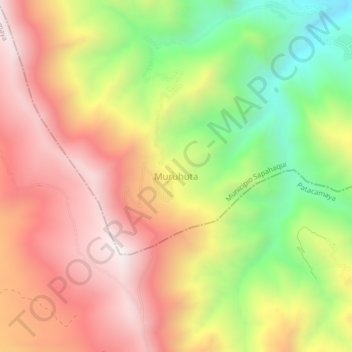 Mappa topografica Muruhuta, altitudine, rilievo