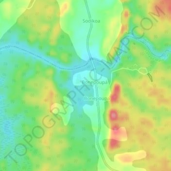 Mappa topografica Bonepoupá, altitudine, rilievo