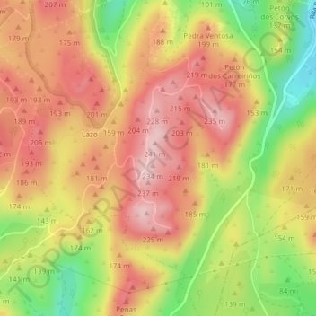 Mappa topografica Can Ladrón, altitudine, rilievo