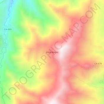 Mappa topografica Vista Alegre, altitudine, rilievo