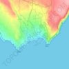 Mappa topografica Santa Maria di Leuca, altitudine, rilievo