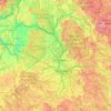 Mappa topografica Erlangen-Höchstadt, altitudine, rilievo