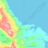 Mappa topografica Monreal, altitudine, rilievo