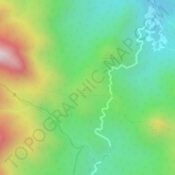 Mappa topografica Morro da Maçã, altitudine, rilievo