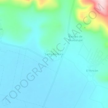 Mappa topografica Santa Bárbara, altitudine, rilievo