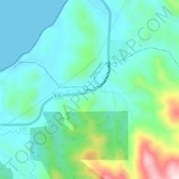 Mappa topografica Tabuga, altitudine, rilievo