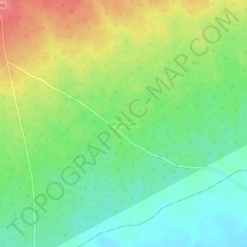 Mappa topografica Dhangarh, altitudine, rilievo