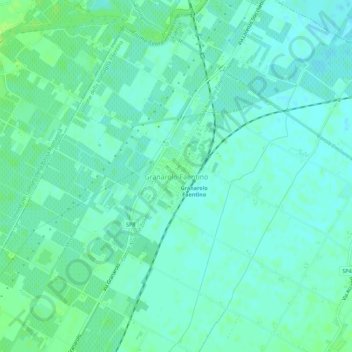 Mappa topografica Granarolo Faentino, altitudine, rilievo