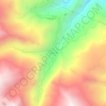 Mappa topografica Totoral, altitudine, rilievo