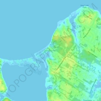 Mappa topografica Maidstone Park, altitudine, rilievo
