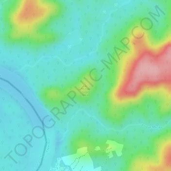 Mappa topografica Mongo Goon, altitudine, rilievo
