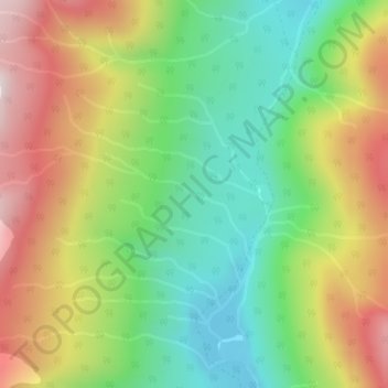 Mappa topografica Cascade Mountains, altitudine, rilievo