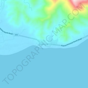 Mappa topografica Babuyan, altitudine, rilievo