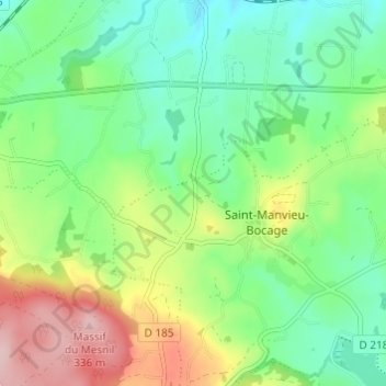 Mappa topografica La Renaudière, altitudine, rilievo