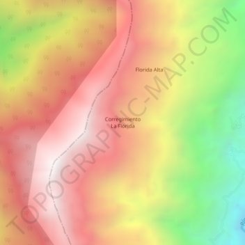 Mappa topografica Corregimiento La Florida, altitudine, rilievo