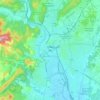 Mappa topografica Alès, altitudine, rilievo