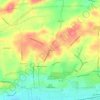 Mappa topografica Sunset, altitudine, rilievo