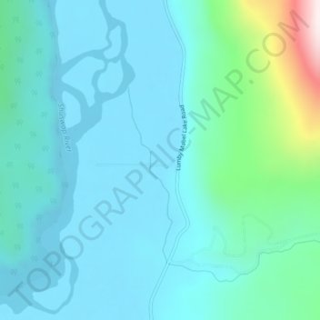 Mappa topografica Mabel Lake, altitudine, rilievo