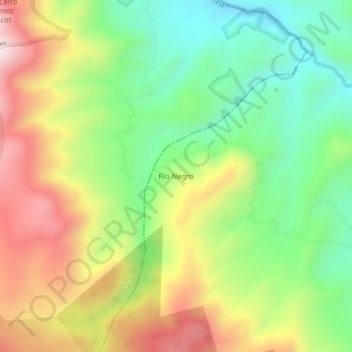 Mappa topografica Rio Negro, altitudine, rilievo
