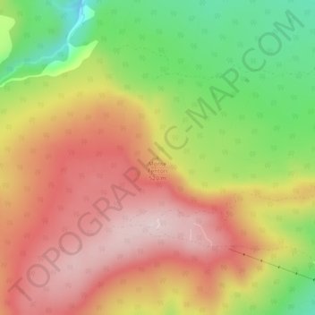 Mappa topografica Monte Fenton, altitudine, rilievo