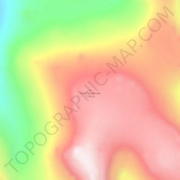 Mappa topografica Ulunnguarsuaq, altitudine, rilievo