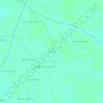 Mappa topografica Gharo, altitudine, rilievo