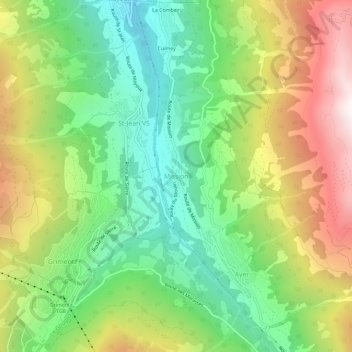 Mappa topografica Mission, altitudine, rilievo