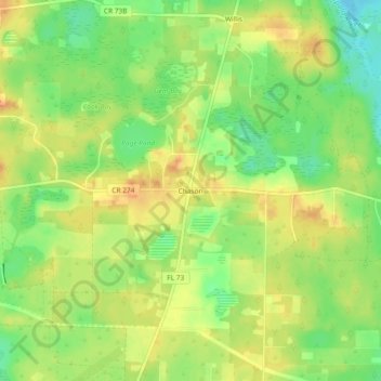 Mappa topografica Chason, altitudine, rilievo