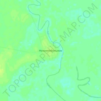 Mappa topografica Нижнетобольное, altitudine, rilievo