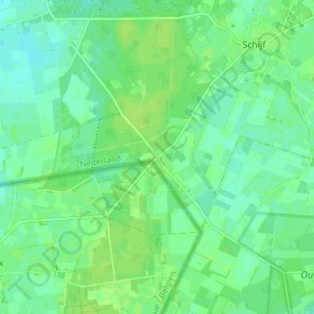 Mappa topografica Langeschouw, altitudine, rilievo