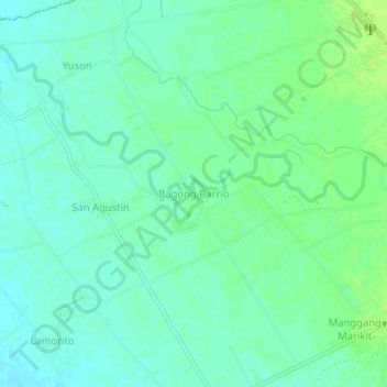 Mappa topografica Bagong Barrio, altitudine, rilievo