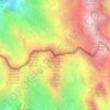 Mappa topografica Cime du Mercantour, altitudine, rilievo