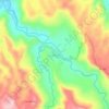 Mappa topografica Cubantia, altitudine, rilievo